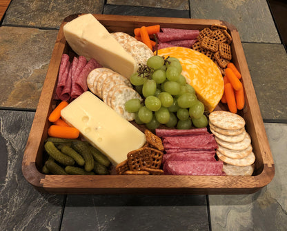 Square Acacia Serving Tray — 14"