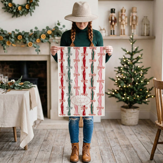 Merry Bright Coquette Christmas Kitchen Towel