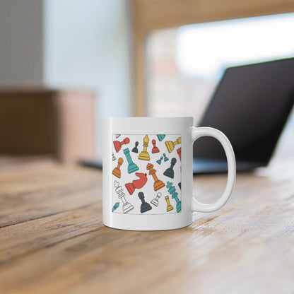 Floating Chess Pieces Mug — 11oz