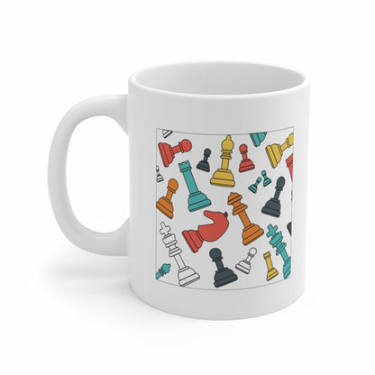 Floating Chess Pieces Mug — 11oz