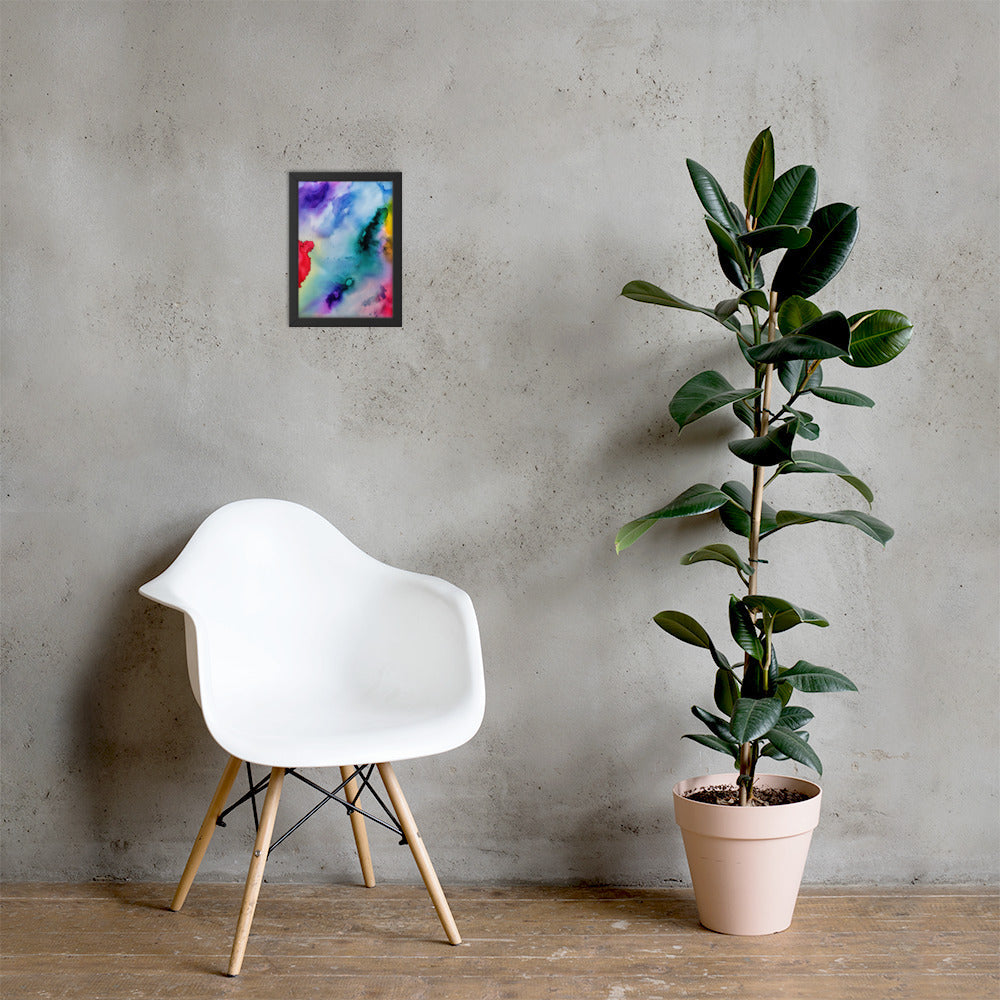 Abstract Framed matte paper poster