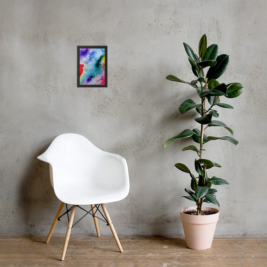 Abstract Framed matte paper poster