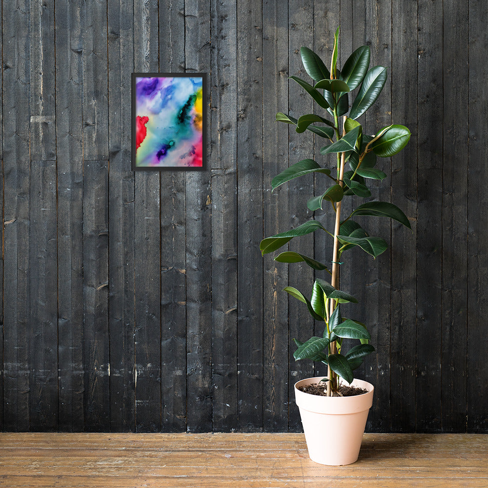 Abstract Framed matte paper poster