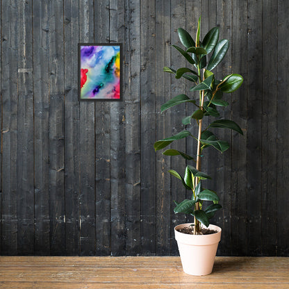 Abstract Framed matte paper poster