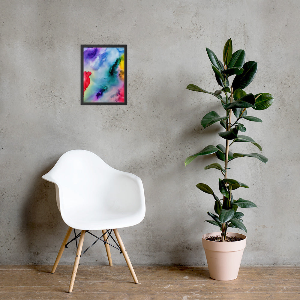 Abstract Framed matte paper poster
