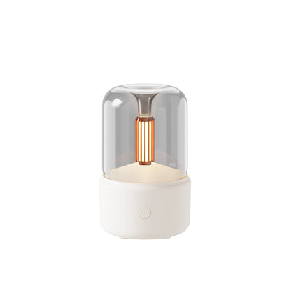 Candlelight Aroma Humidifier – Flickering LED Glow Diffuser