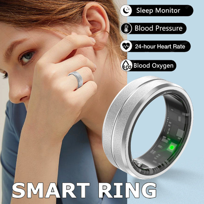 2024 Smart Ring – Heart Rate & Blood Oxygen Monitor, Multi-Sport Modes, IP68 Waterproof, Compatible with Android & iOS