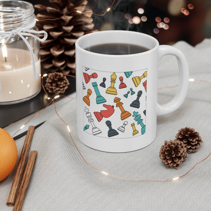 Floating Chess Pieces Mug — 11oz