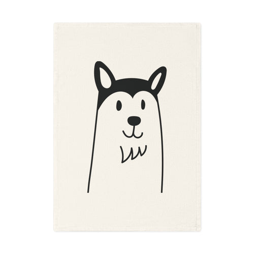 Husky dog Cotton Tea Towel, 50 x 70 cm, organic cotton, eco-friendly
