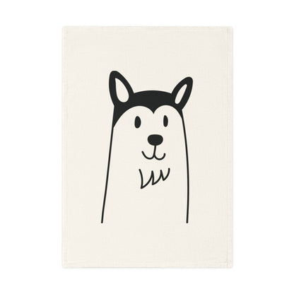 Husky dog Cotton Tea Towel, 50 x 70 cm, organic cotton, eco-friendly