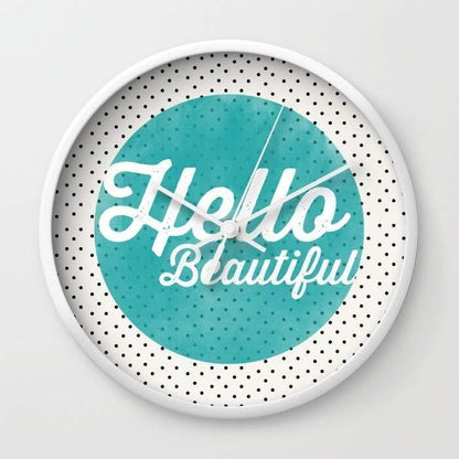 Hello Beautiful Wall Clock