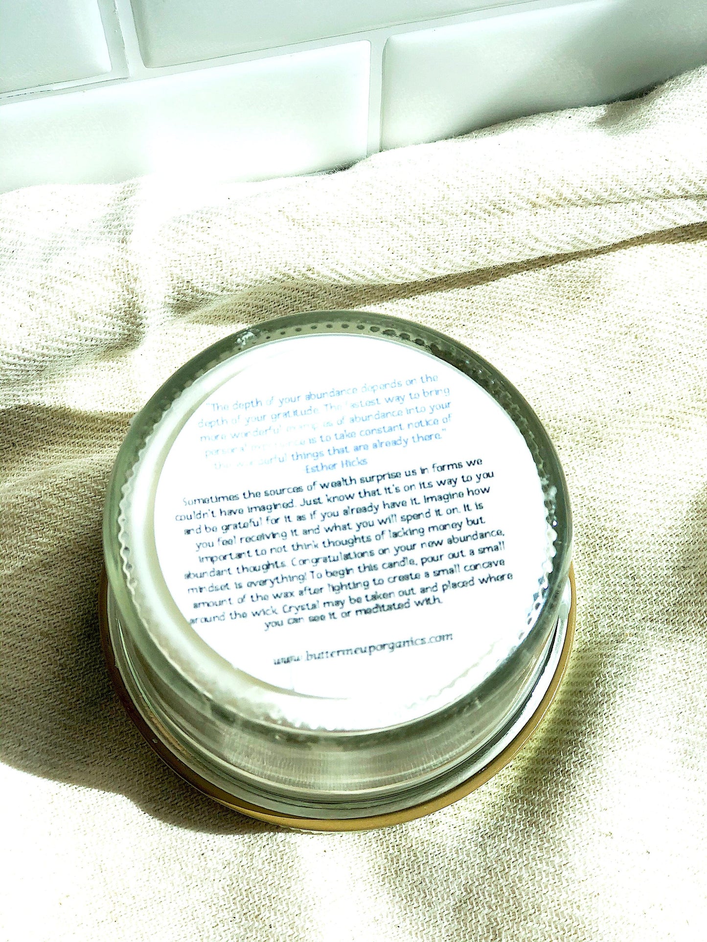 Abundance Intention Candle — Hand Poured Soy Wax