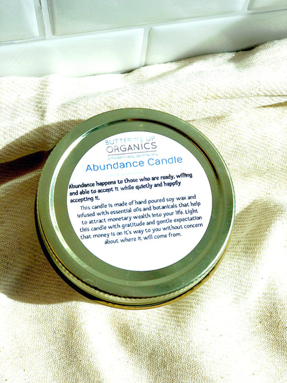 Abundance Intention Candle — Hand Poured Soy Wax