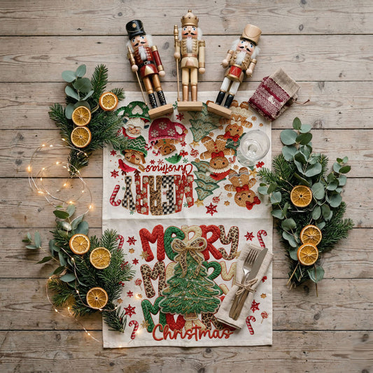 Merry Gingerbread Christmas Kitchen Towel