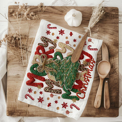Merry Gingerbread Christmas Kitchen Towel