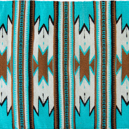 Monte Alban Handwoven Wool Rug — Turquoise