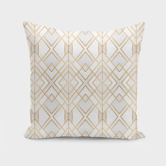 Golden Geo Cushion Cover
