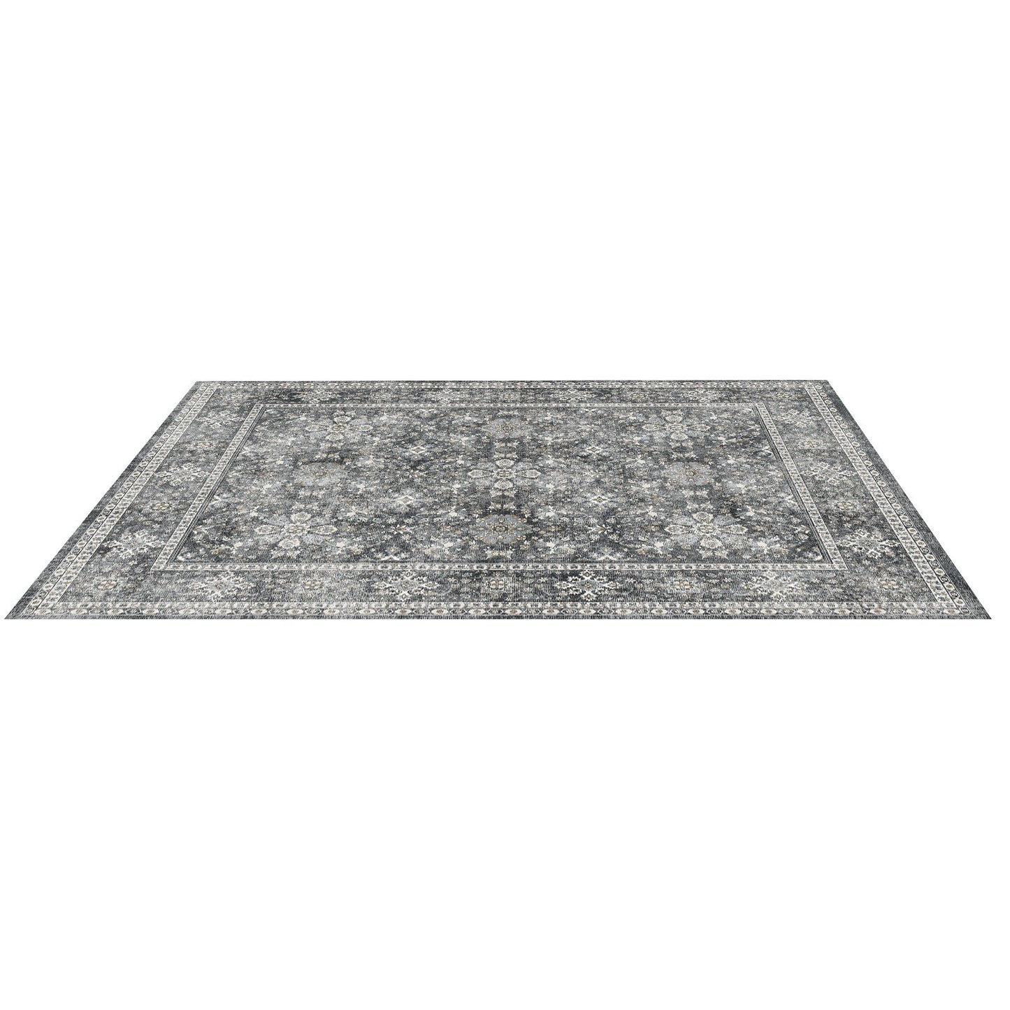 Area Rug, 8 x 10 ft Large Washable Rug, Non-Slip and Tear-Resistant