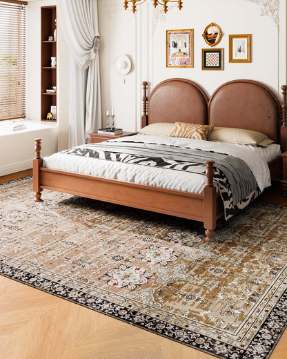 Area Rug, 9 x 12 ft Large Washable Rug, Non-Slip and Tear-Resistant